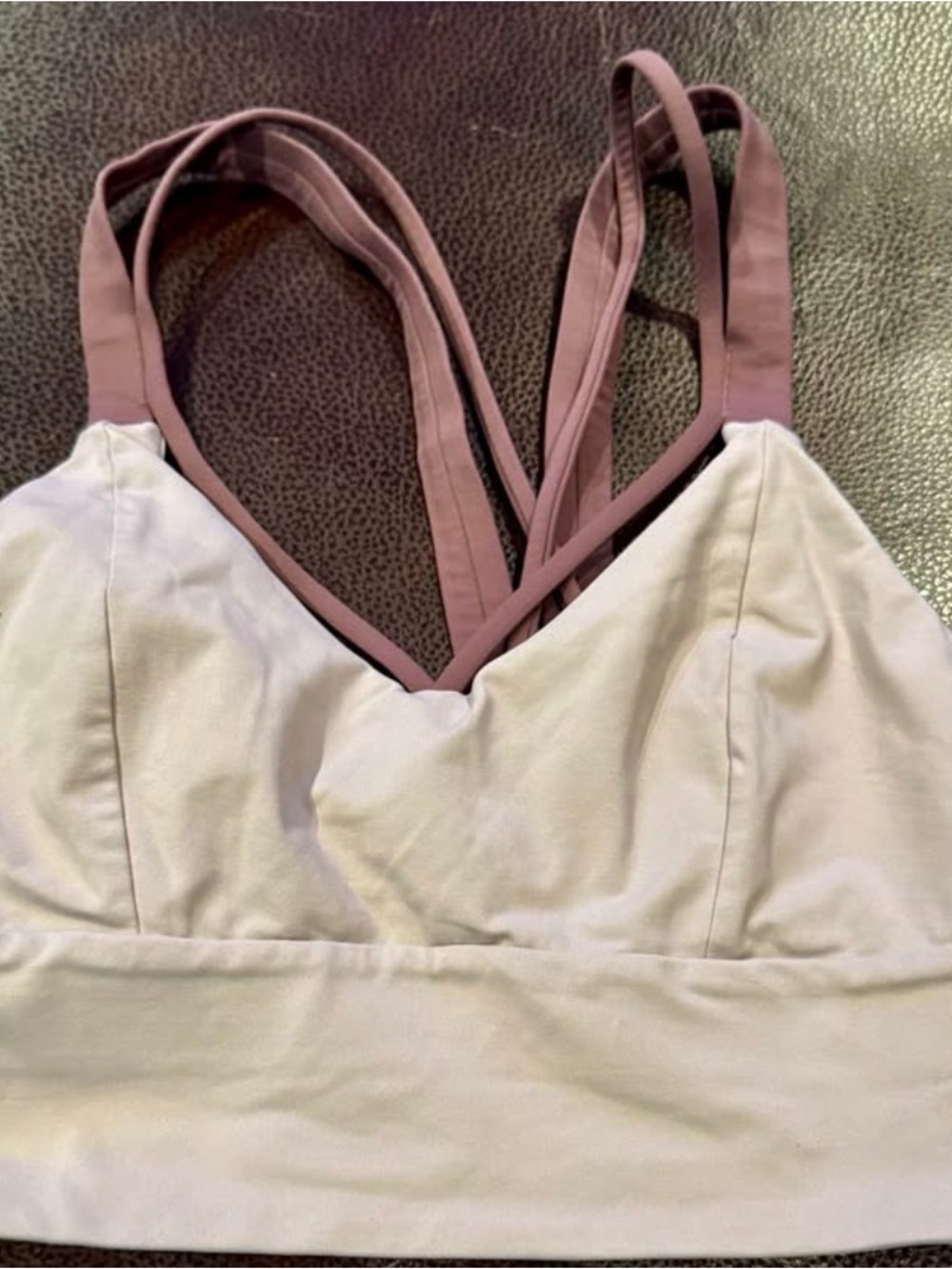 lululemon athletica Pink Bralette with Mauve Straps